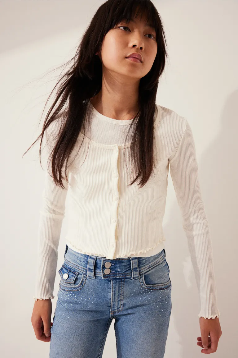 

Расклешенные низкие джинсы H&M, синий