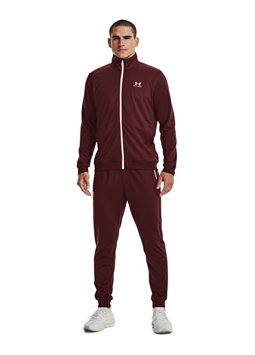 

Красно-белая мужская однотонная Толстовка Under Armour, Красный