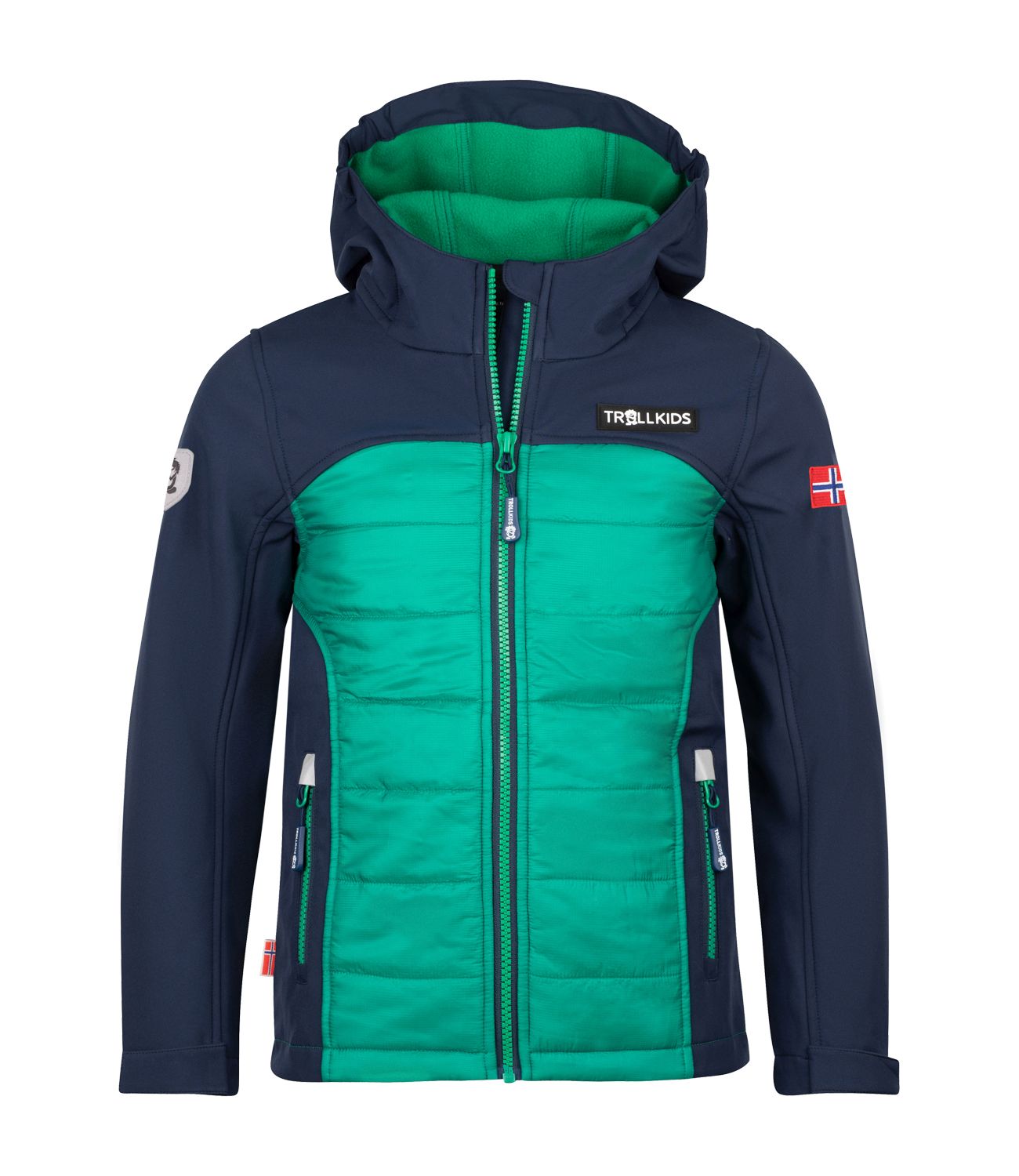 

Куртка софтшелл Trollkids Hybrid Softshell Jacke Lysefjord, цвет Marineblau/Pfeffergrün