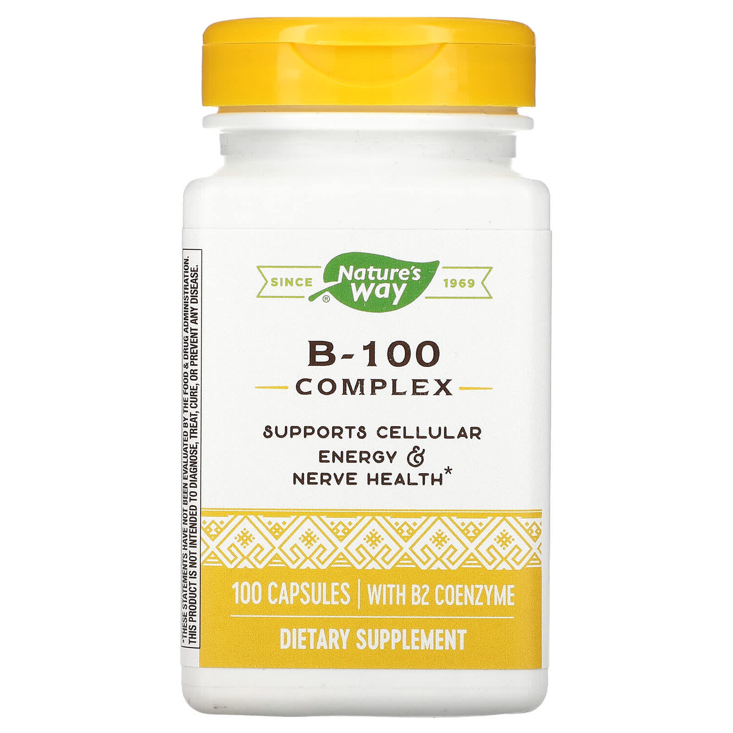 

Комплекс B-100 с коэнзимом B2, 100 капсул, Nature's Way