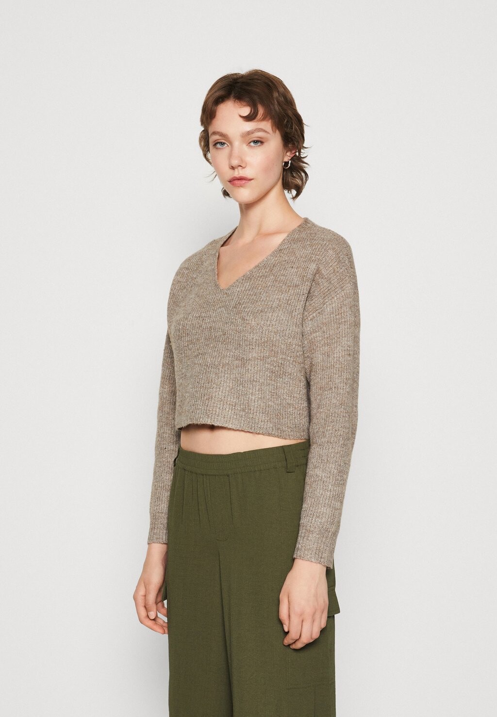 Свитшот Even&Odd, цвет mottled grey/mottled beige