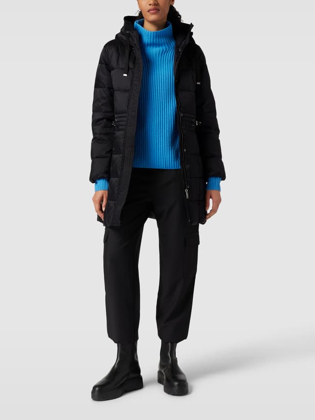 Стеганое пальто с капюшоном Esprit, черный пальто esprit classic синий