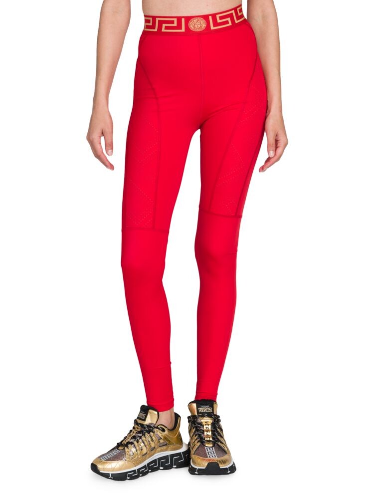 

Эластичные леггинсы с логотипом Versace, красный