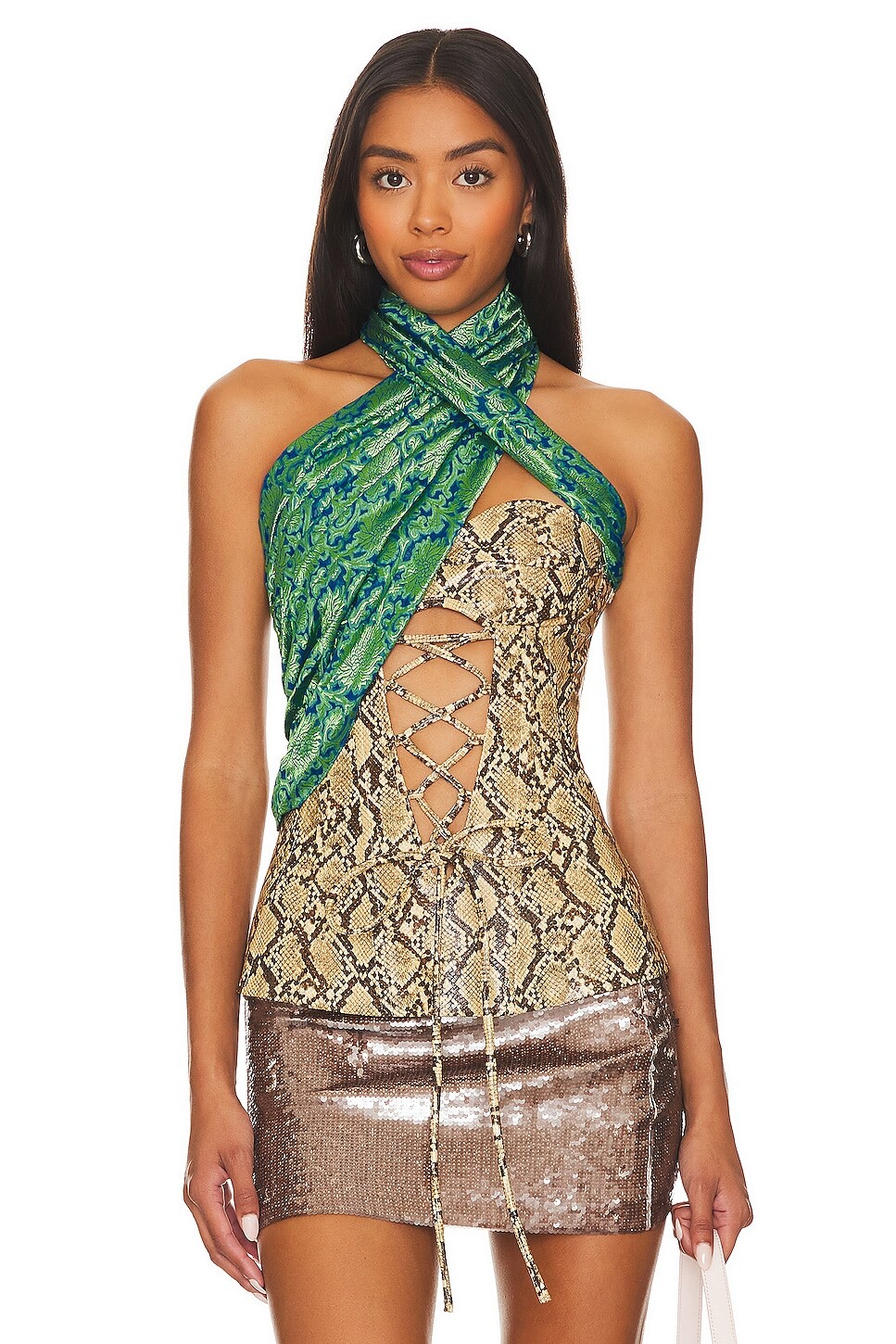 

Топ Kim Shui Wrap, цвет Snakeskin
