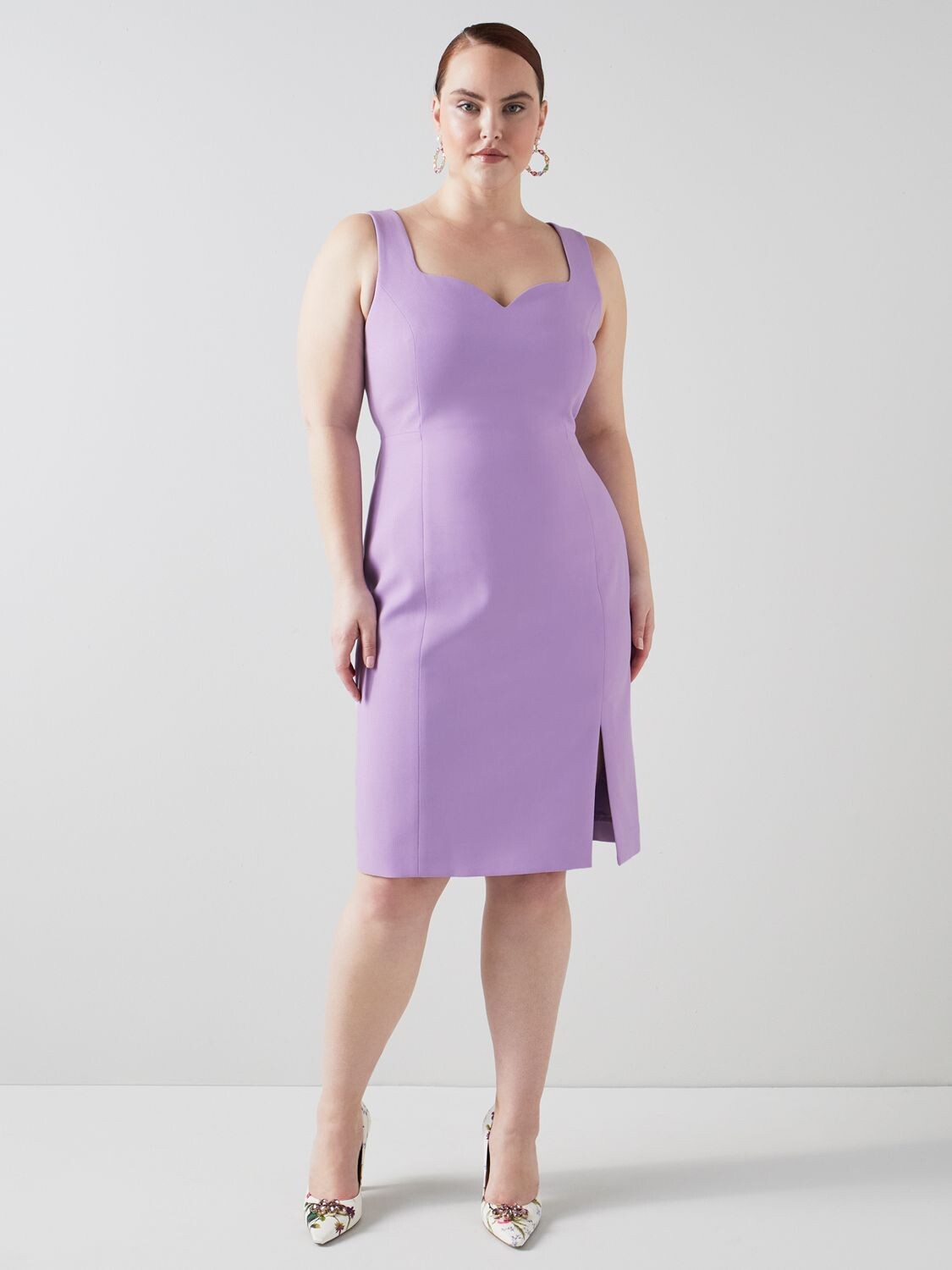 

Платье прямого кроя из крепа LKBennett Royal Ascot x LKB Adele, сиреневый