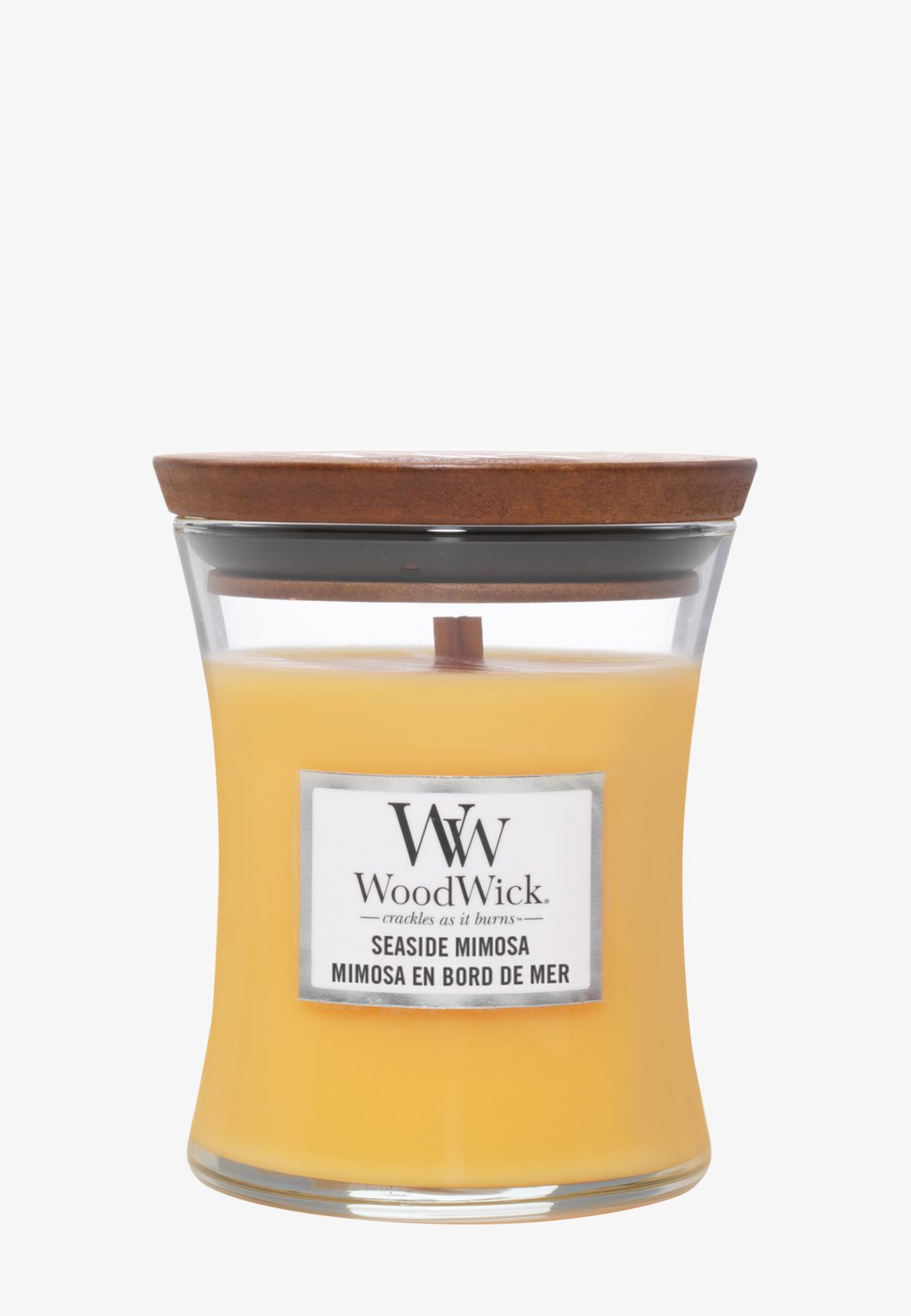 Ароматическая свеча Medium Hourglass Seaside Mimosa Woodwick, желтый ароматическая свеча woodwick medium spiced blackberry woodwick цвет transparent