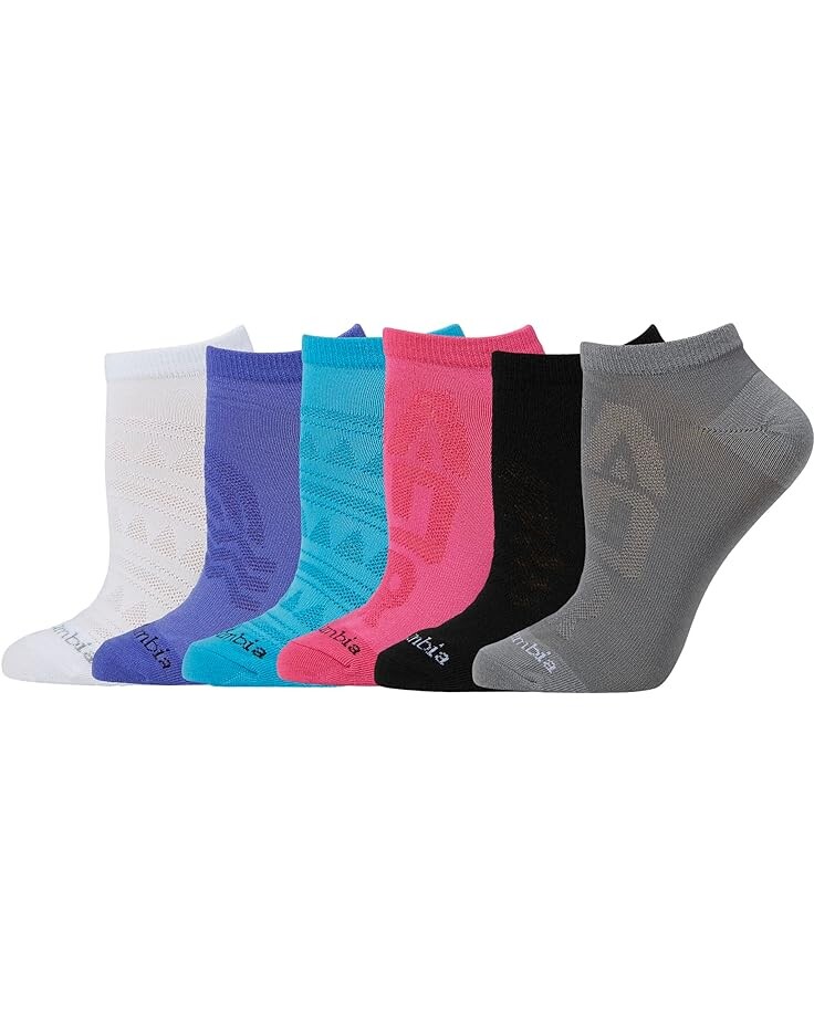 

Носки Columbia Wander No Show Pattern Mesh 6-Pack, цвет Wild Geranium Assorted