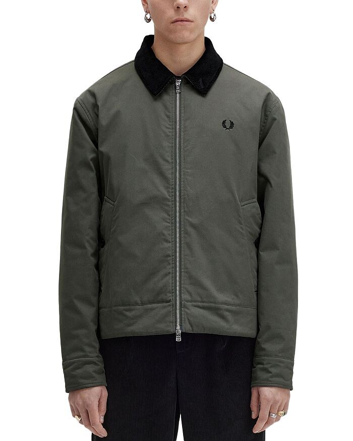 

Куртка Fredy Perry The Caban из смесового хлопка с полной молнией Fred Perry, зеленый