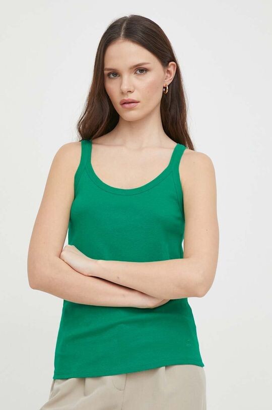 

Хлопковый топ United Colors of Benetton, зеленый