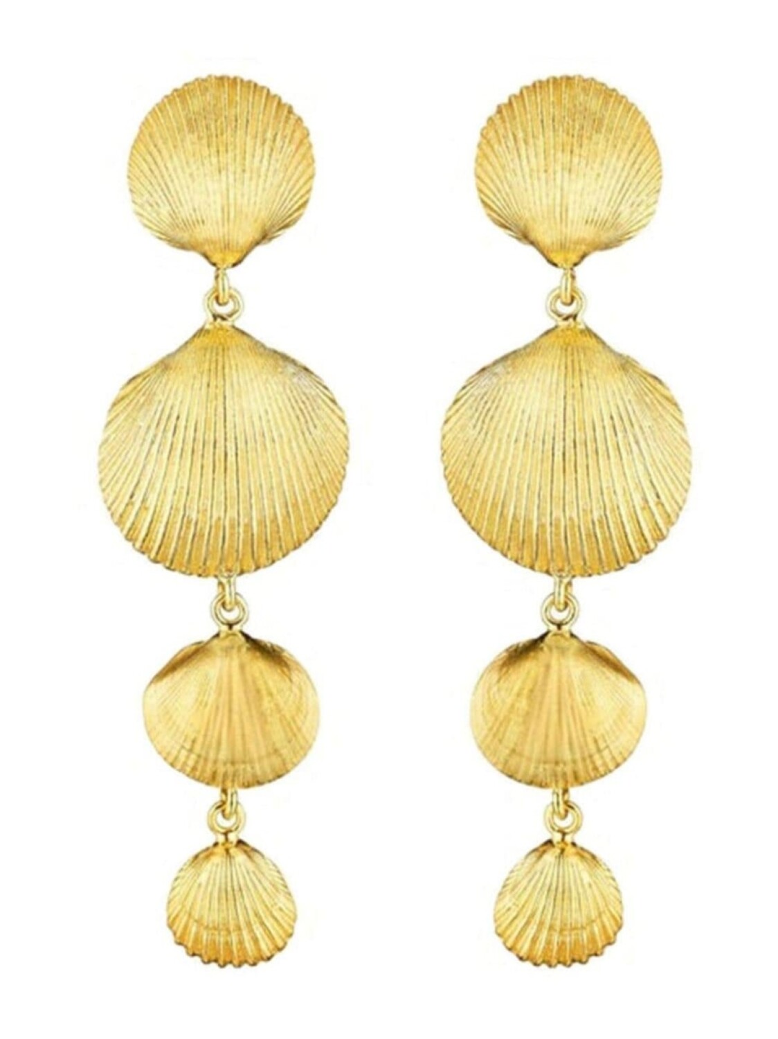 

Серьги-подвески Shell из желтого золота Cadar, золотой