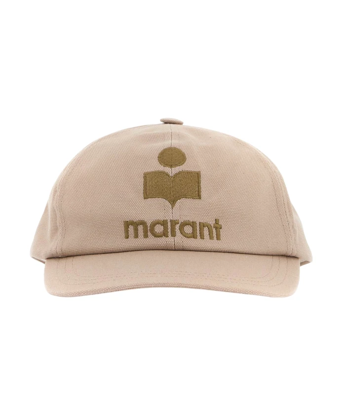 

Бейсболка из хлопкового полотна с логотипом Isabel Marant, бежевый