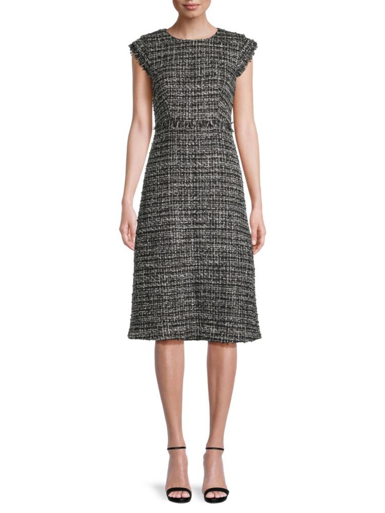 

Твидовое платье миди City Mist Donna Karan, цвет Black Silver