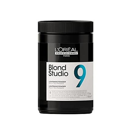 обесцвечивающая пудра с бондингом blond studio bonder inside lightening powder 500г Professionnel Blond Studio Lightening 9 Пудра 500г, L'Oreal