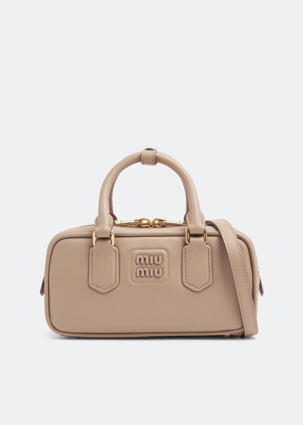 

Сумка Miu Miu Arcadie Leather, бежевый