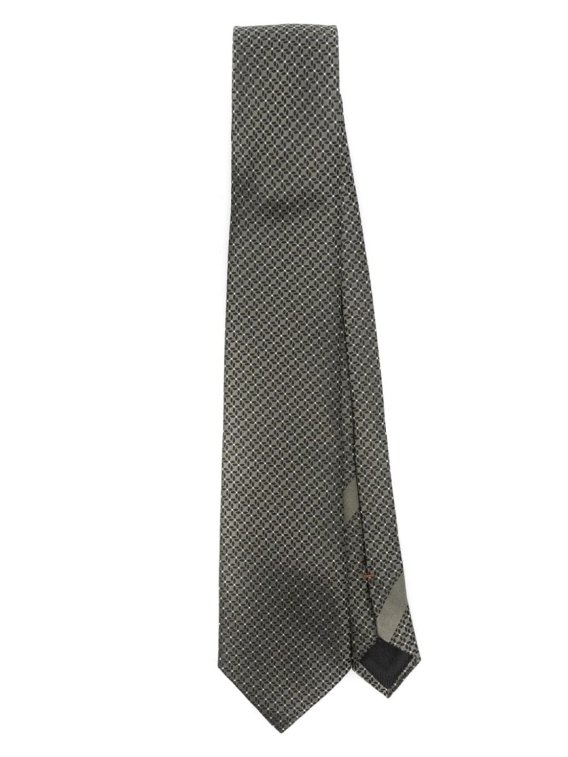 

Zegna жаккардовый галстук с геометричным узором, зеленый