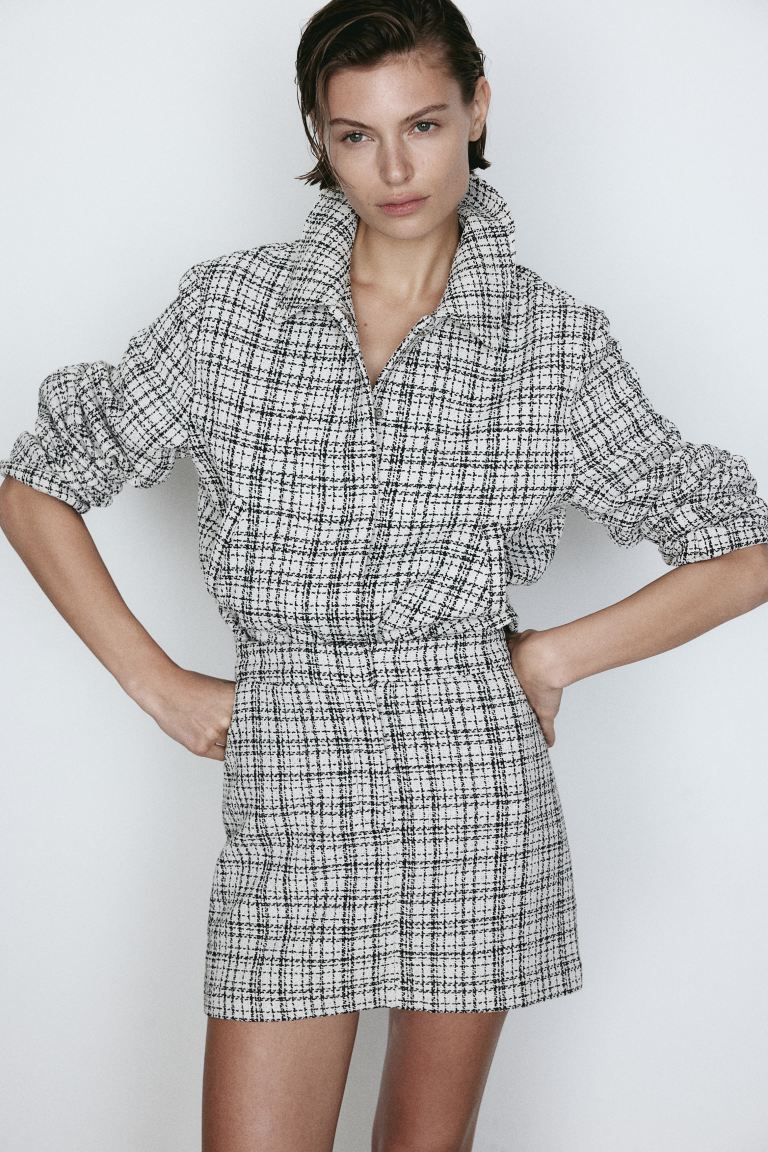 Юбка-Букле H&M, бежевый юбка короткая с эластичным поясом 36 fr 42 rus черный