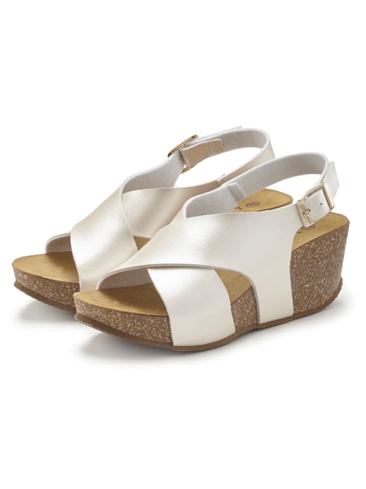 

Сандалии на плоской подошве LASCANA Sandalette, кремовый