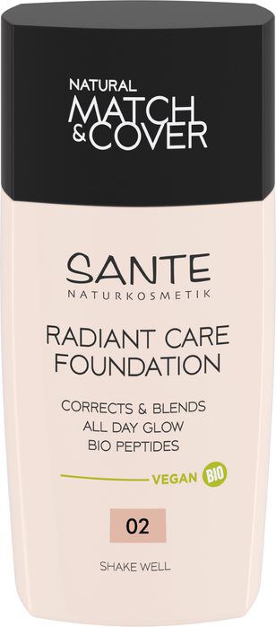 Осветляющая тональная основа для лица 02 Sante Radiant Care, 30 гр