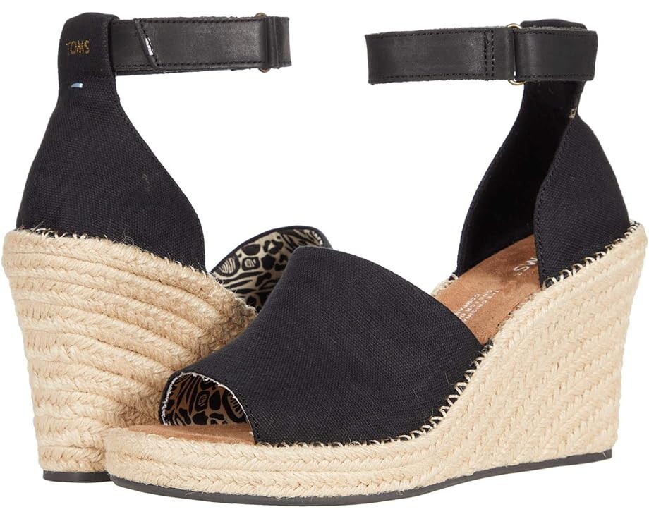 Туфли TOMS Marisol Wedge, черная кожа