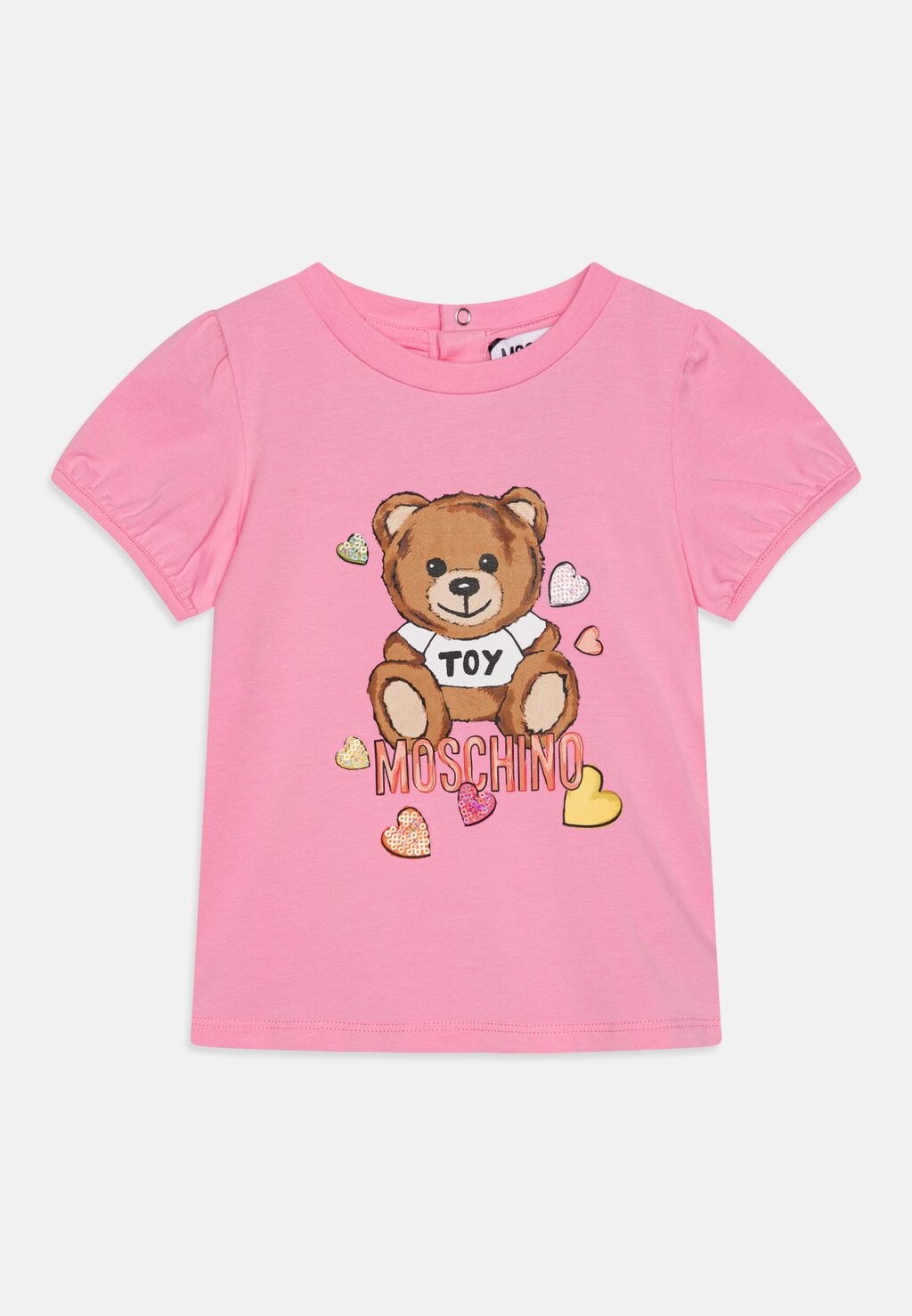 Футболка с принтом BABY ADDITION MOSCHINO, цвет sweet pink