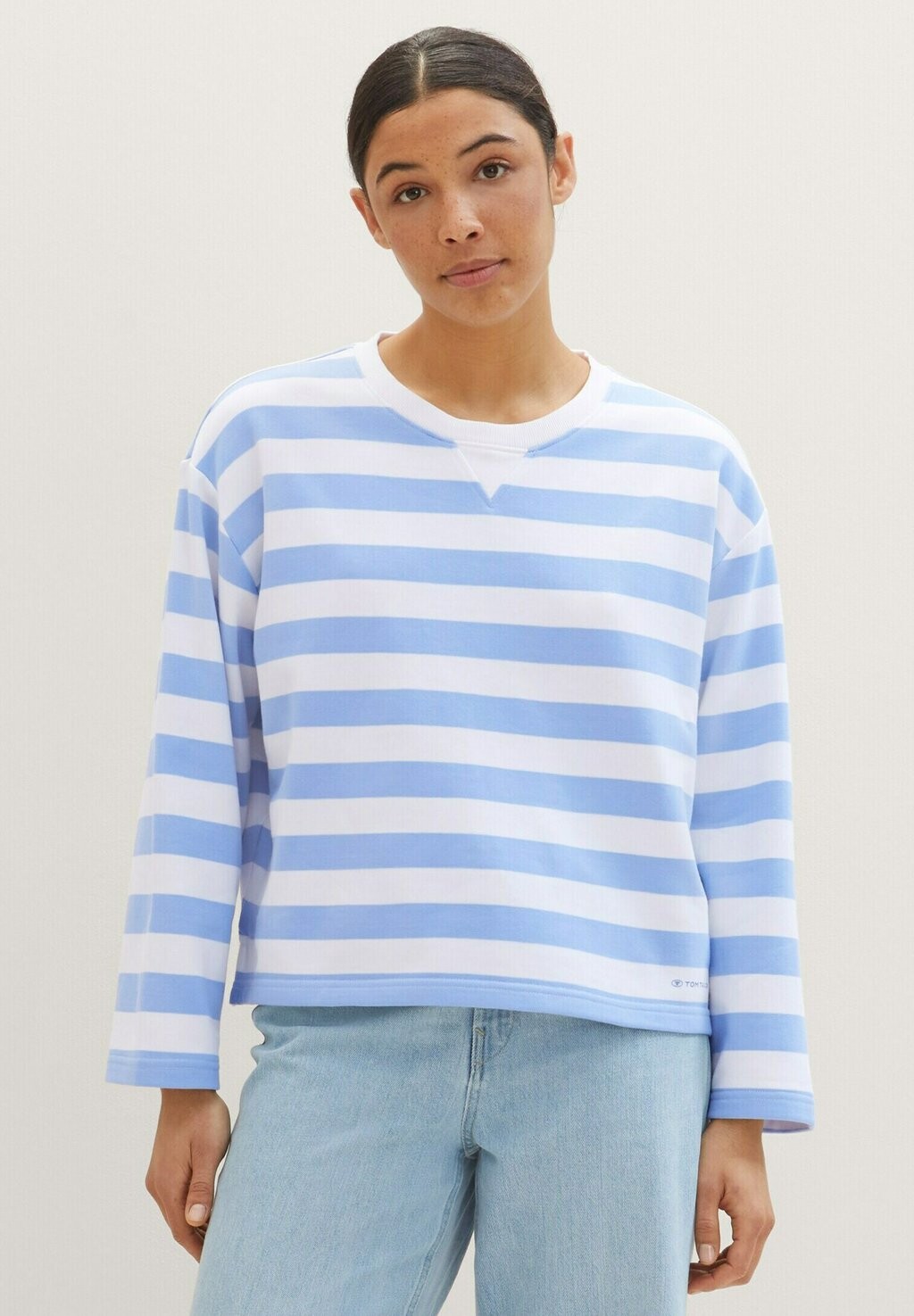 

Толстовка TOM TAILOR, цвет blue offwhite stripe