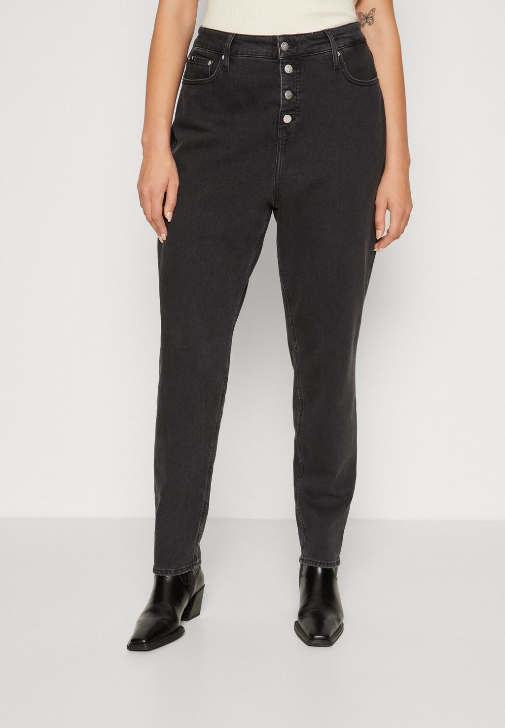 

Джинсы Baggy MOM Calvin Klein, деним черный