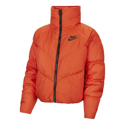 куртка wmns nike cny new year s edition jacket orange dq5366 817 оранжевый Куртка (WMNS) Nike Sportswear Windpuffer Therma-FIT Loose Puffer Jacket 'Orange', оранжевый