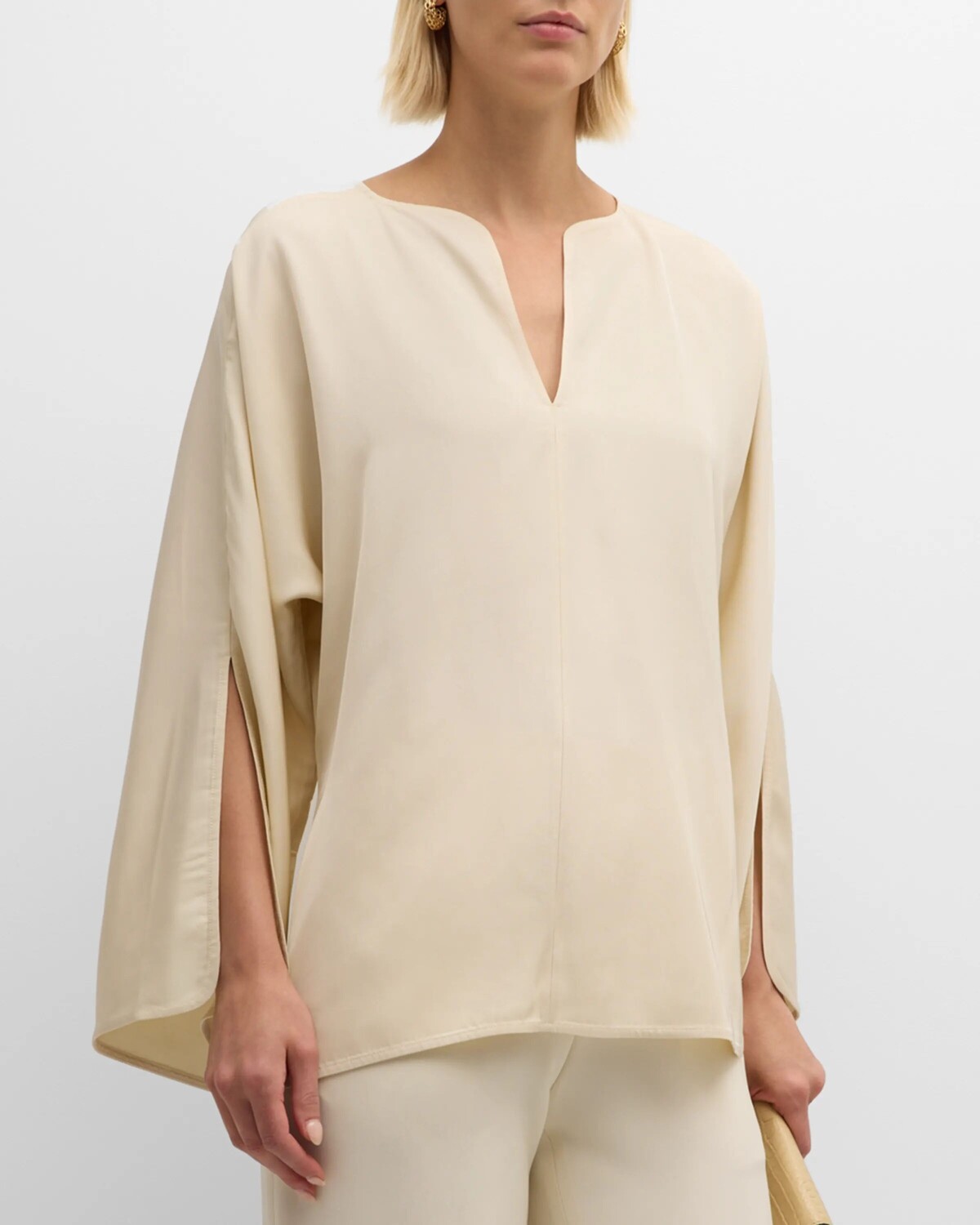 

Блузка-туника Calias с разрезными рукавами By Malene Birger, цвет Vanilla Cream