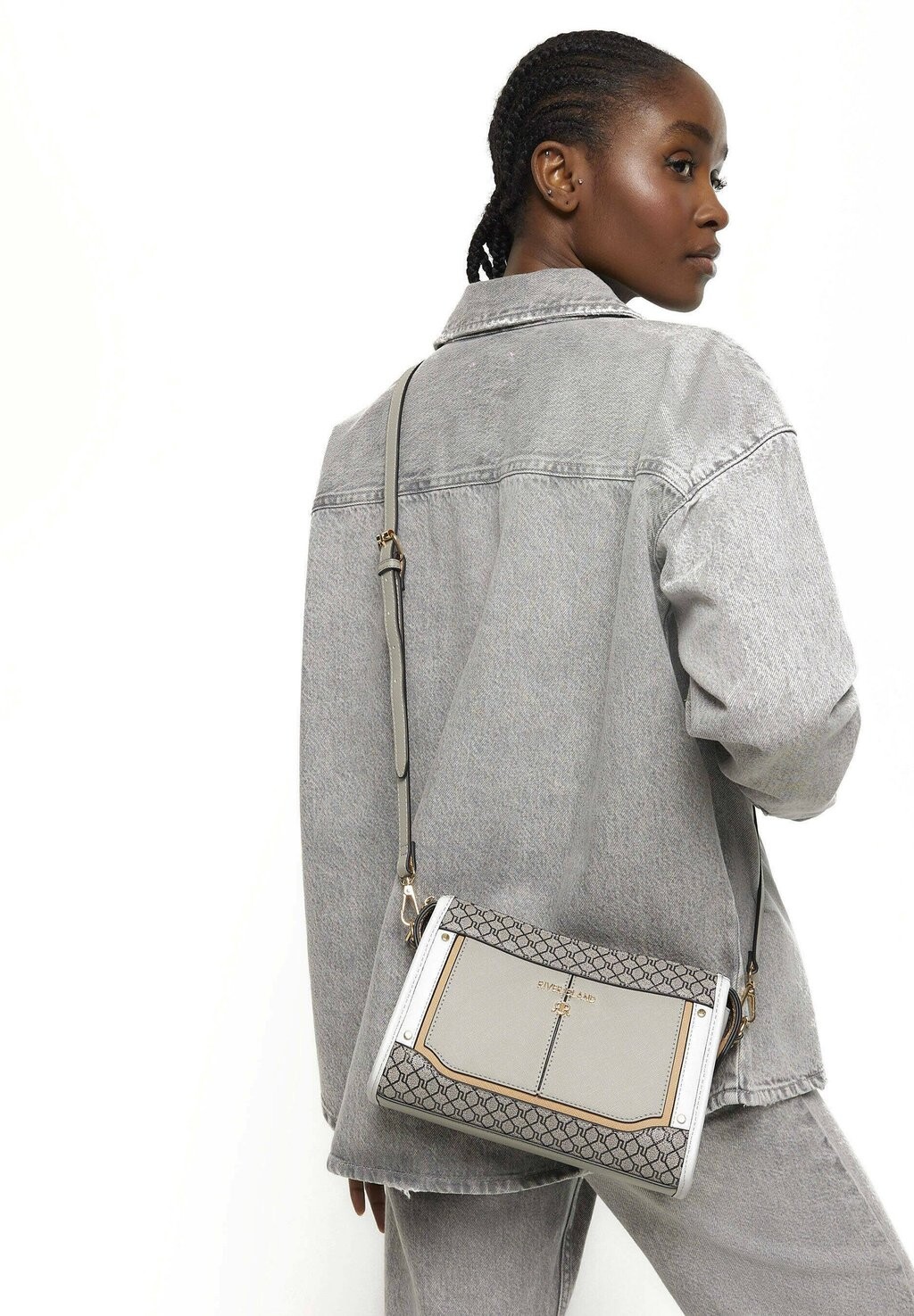 

Сумка через плечо River Island, цвет grey