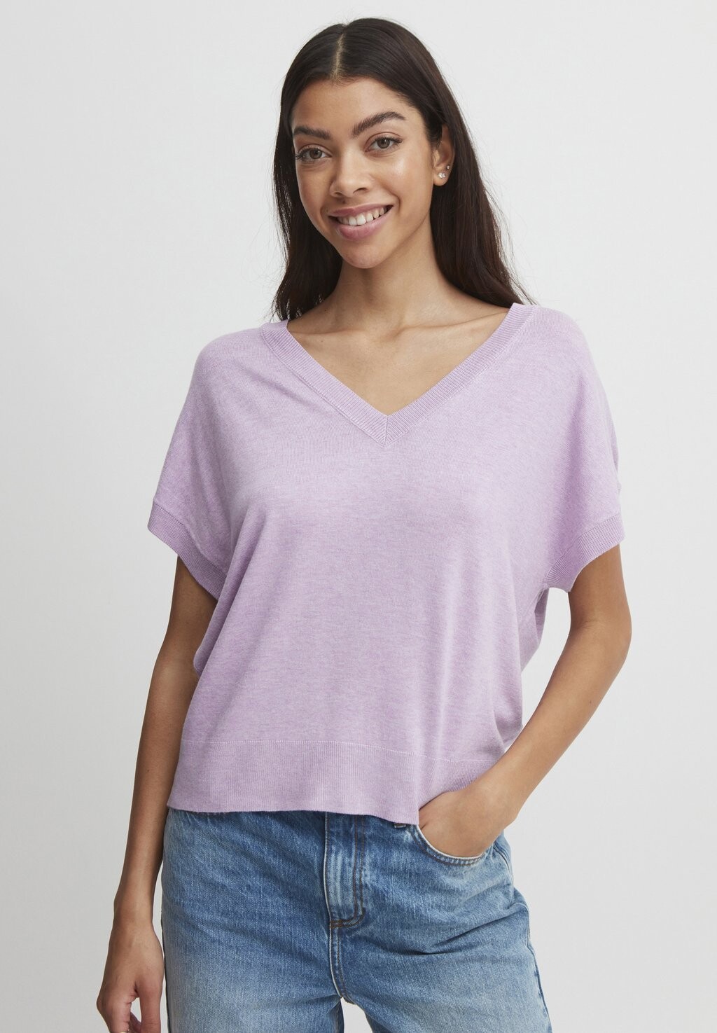 

Базовая футболка Bymmpimba1 Slipover Vneck b.young, цвет purple rose melange