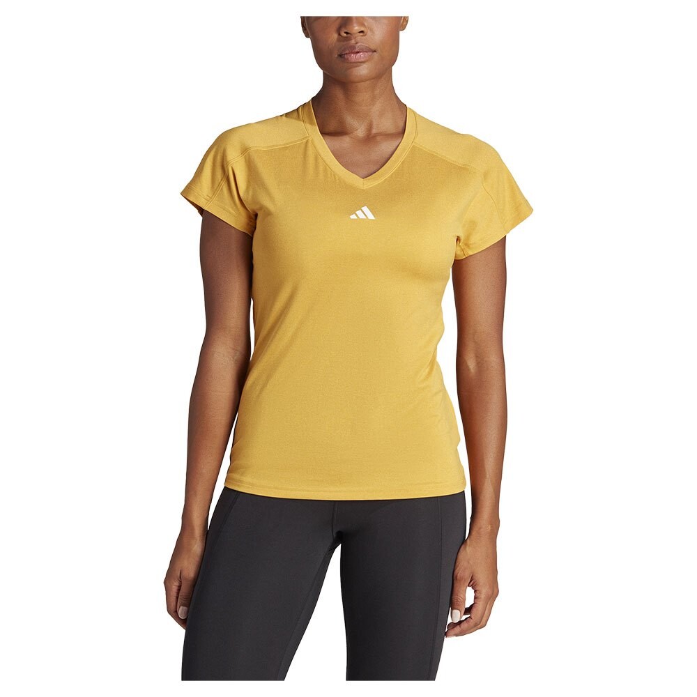 

Футболка adidas Aeroready Essentials Minimal Branding V-Neck, желтый