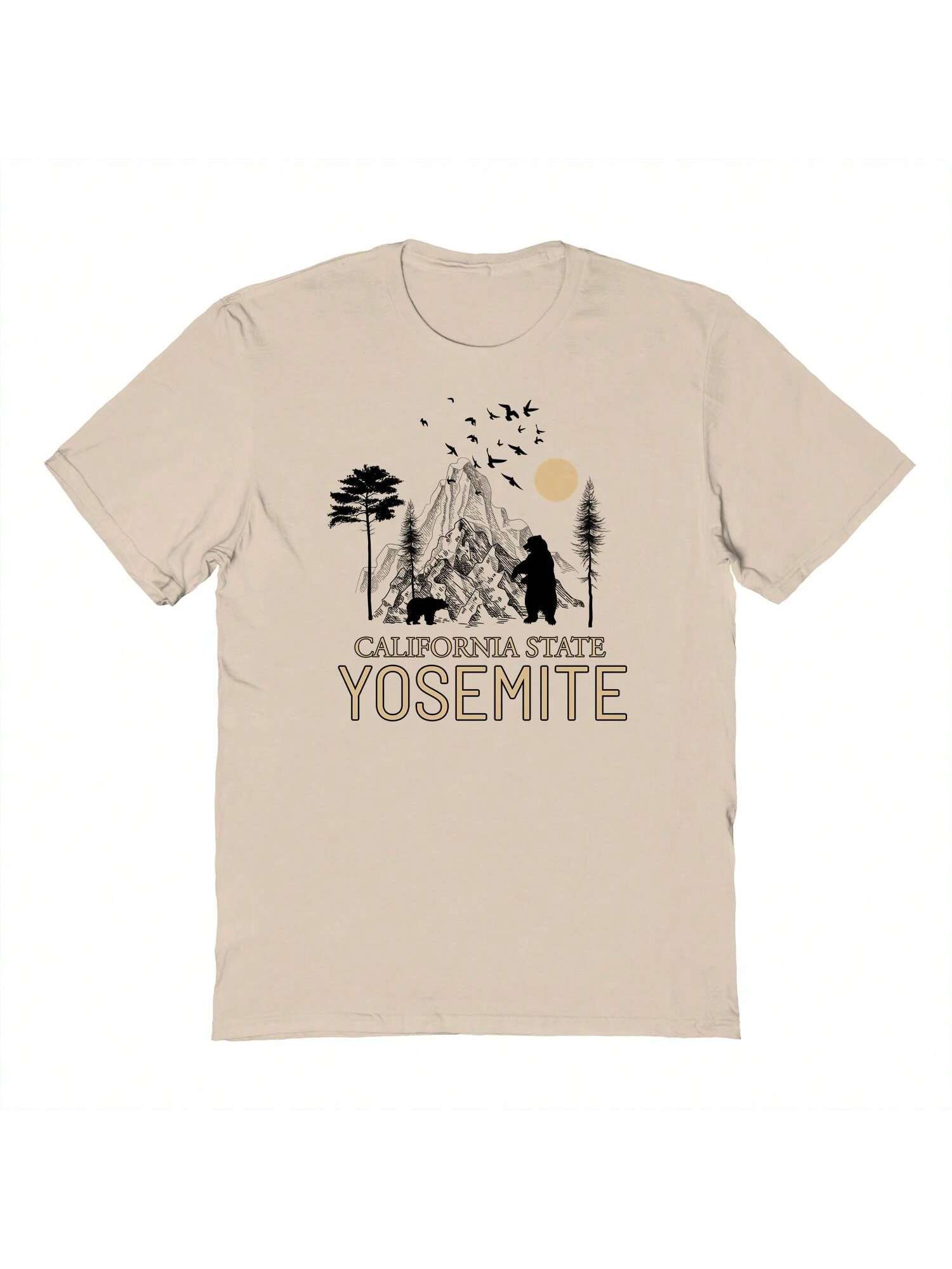 Мужская хлопковая футболка с короткими рукавами Country Parks California State Yose Mite Graphic Sand, бежевый sublimox oxalic acid sublimator beekeeping varroa mite 110v
