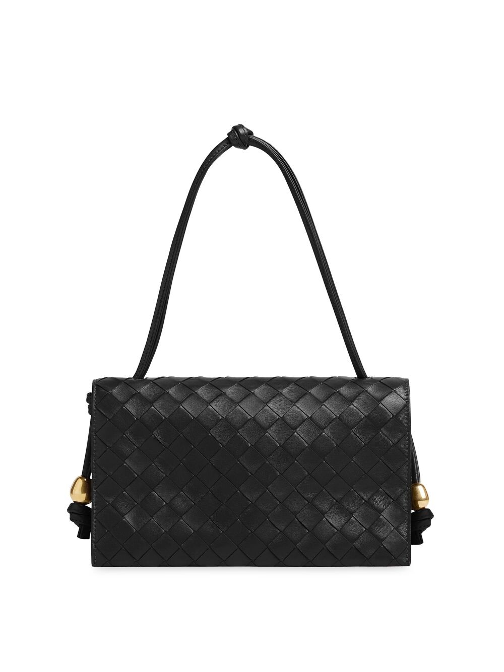 

Кожаная сумка через плечо Intrecciato Trio Bottega Veneta, черный