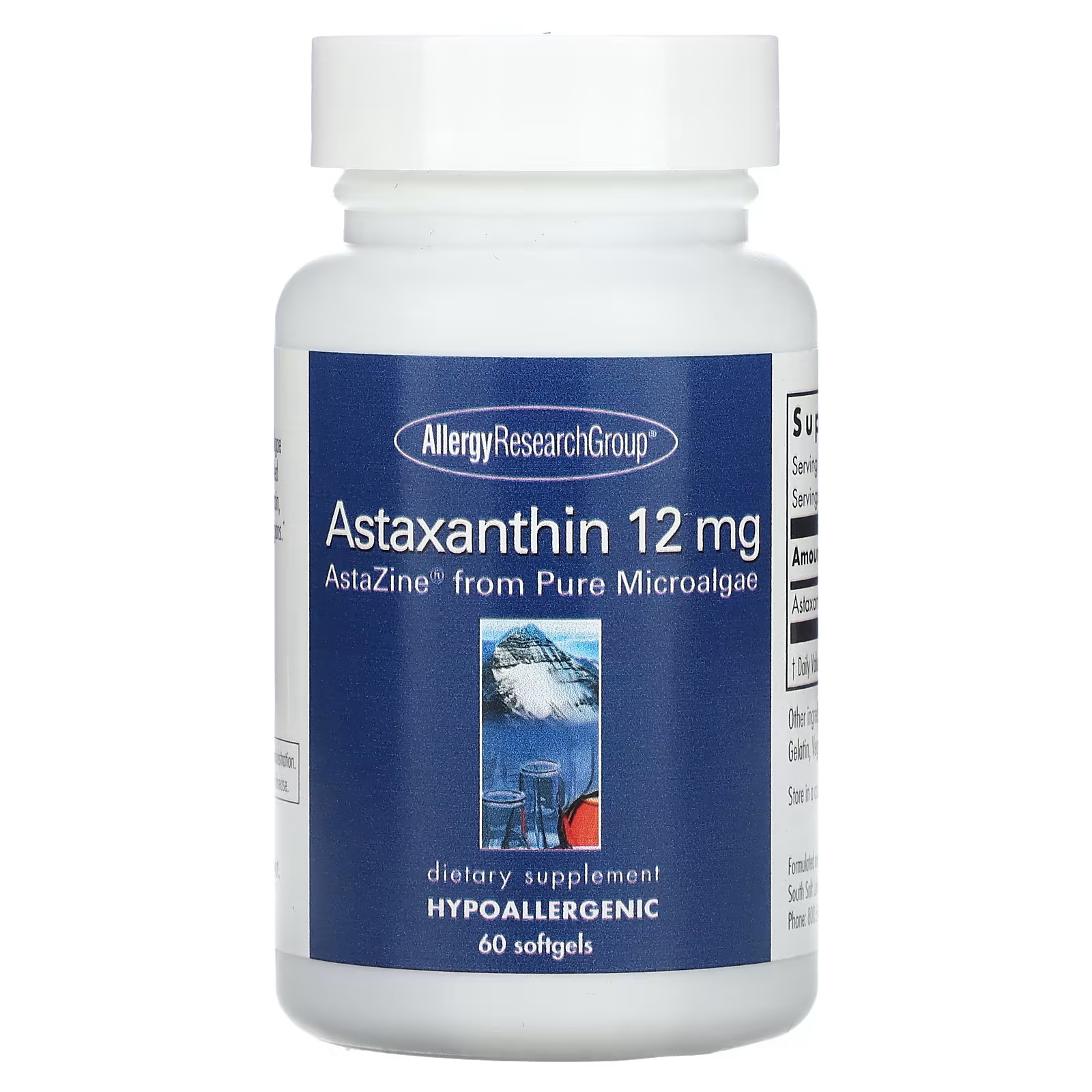 Астазин из чистых микроводорослей Allergy Research Group, 60 мягких таблеток