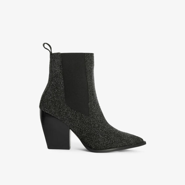 

Кожаные ботильоны Ria на каблуке с блестками Allsaints, черный