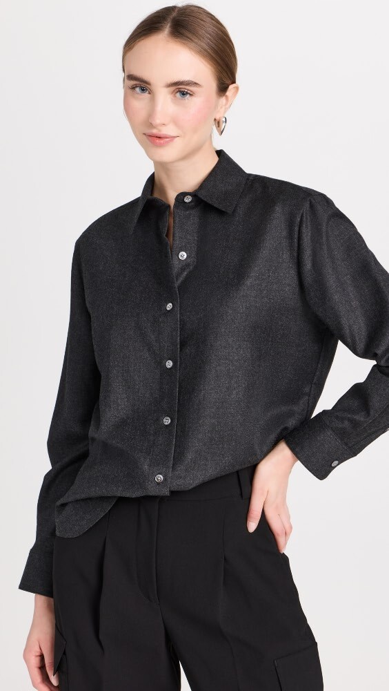 

Рубашка Theory Classic Menswear, угольный