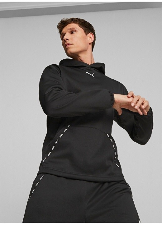 

Черный мужской спортивный костюм с круглым воротником Regular Fit Puma