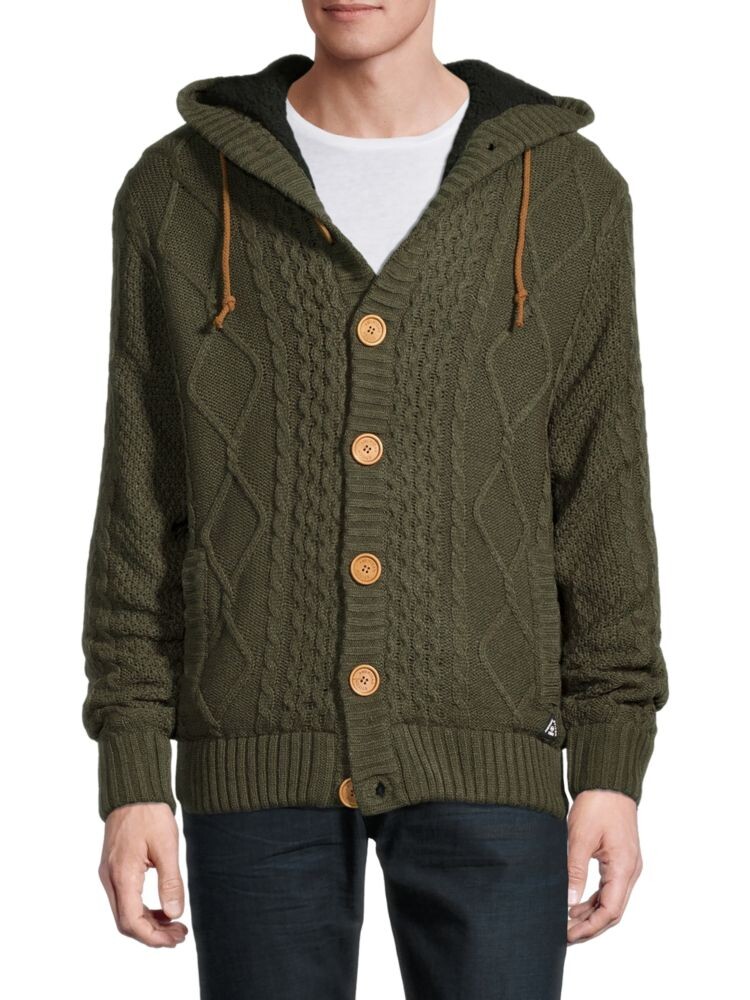

Кардиган с капюшоном на подкладке из искусственного меха American Stitch, цвет Olive