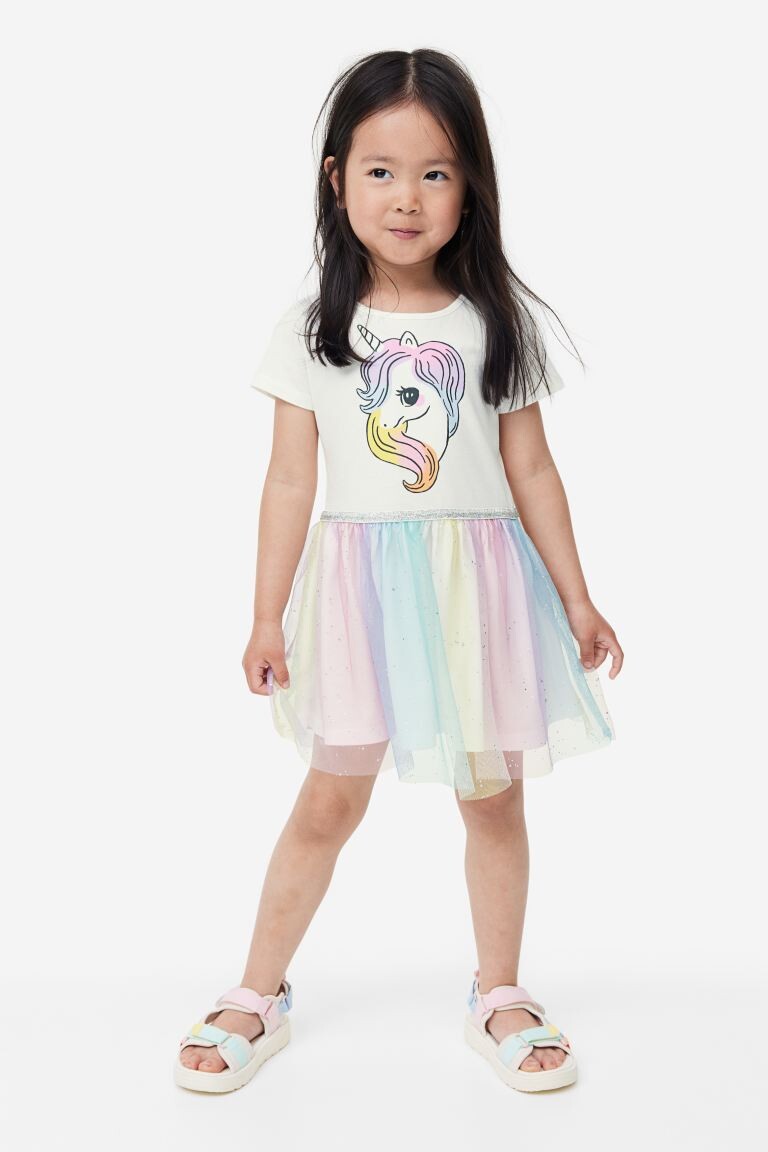 

Платье из джерси и юбка из тюля H&M