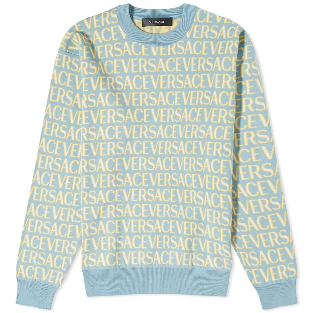 

Трикотаж с логотипом Versace по всей поверхности