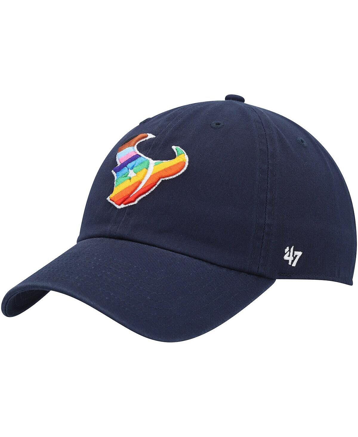 

Мужская темно-синяя регулируемая шляпа Houston Texans Pride Clean Up '47 Brand