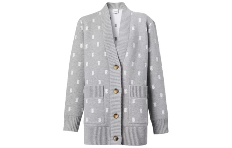 

Свитер женский кашемировый Burberry Heart Hemp, серый