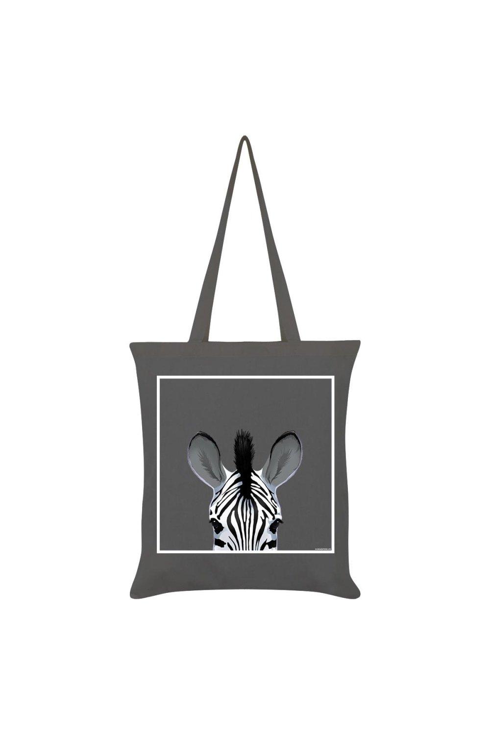 Большая сумка с зеброй Inquisitive Creatures, серый туфли зебра размер 20 черный