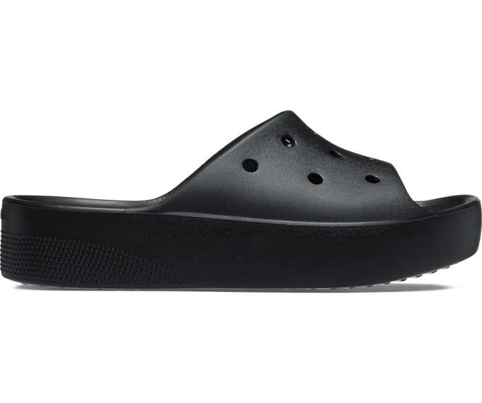 Классические шлепанцы на платформе Crocs женские, цвет Black