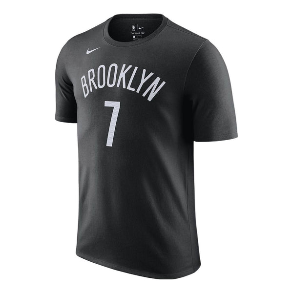 Футболка Nike x NBA Brooklyn Nets Training T-Shirt 'Kevin Durant 7', черный 2021 men american basketbal jersey brooklyn kevin durant james harden kyrie irving t shirt
