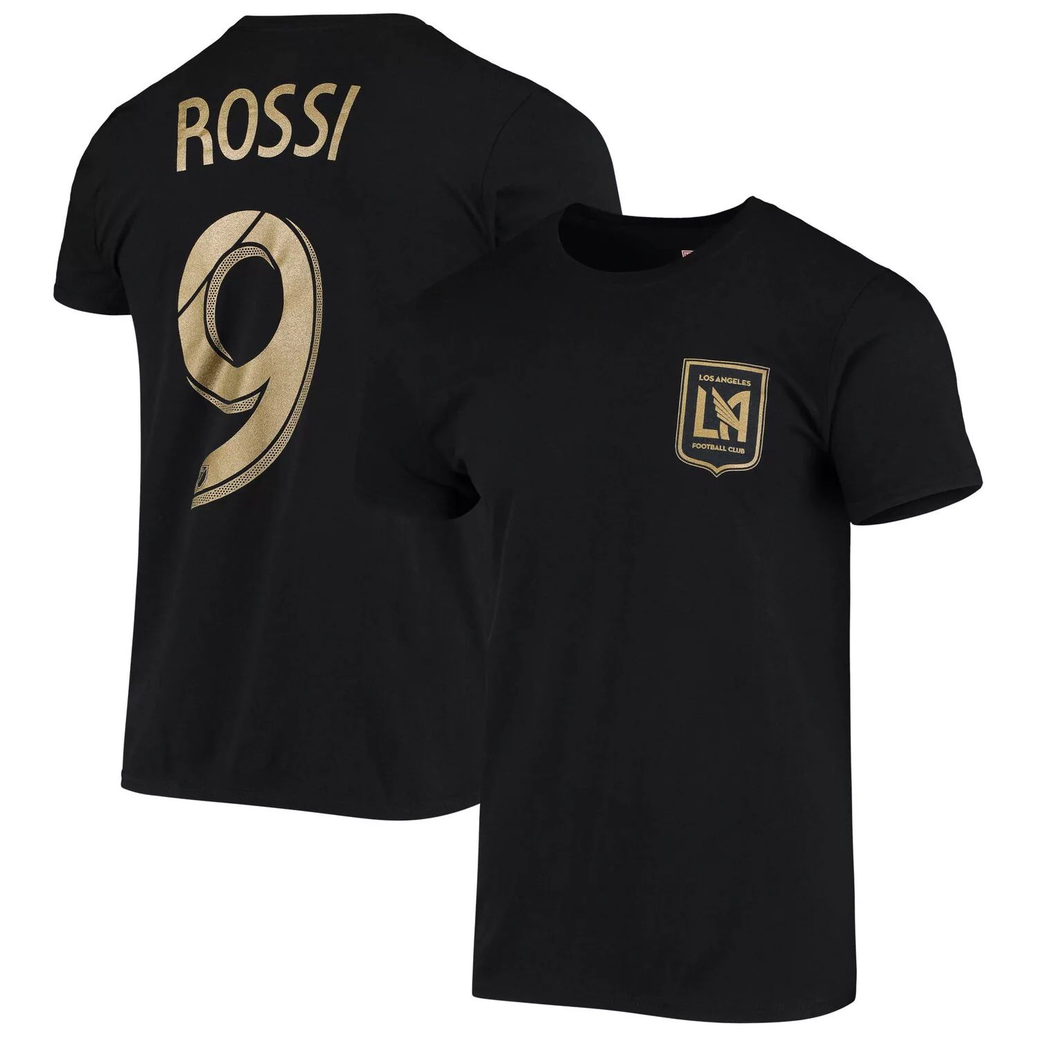 

Мужская черная футболка с логотипом Diego Rossi LAFC Authentic Stack Fanatics, Черный