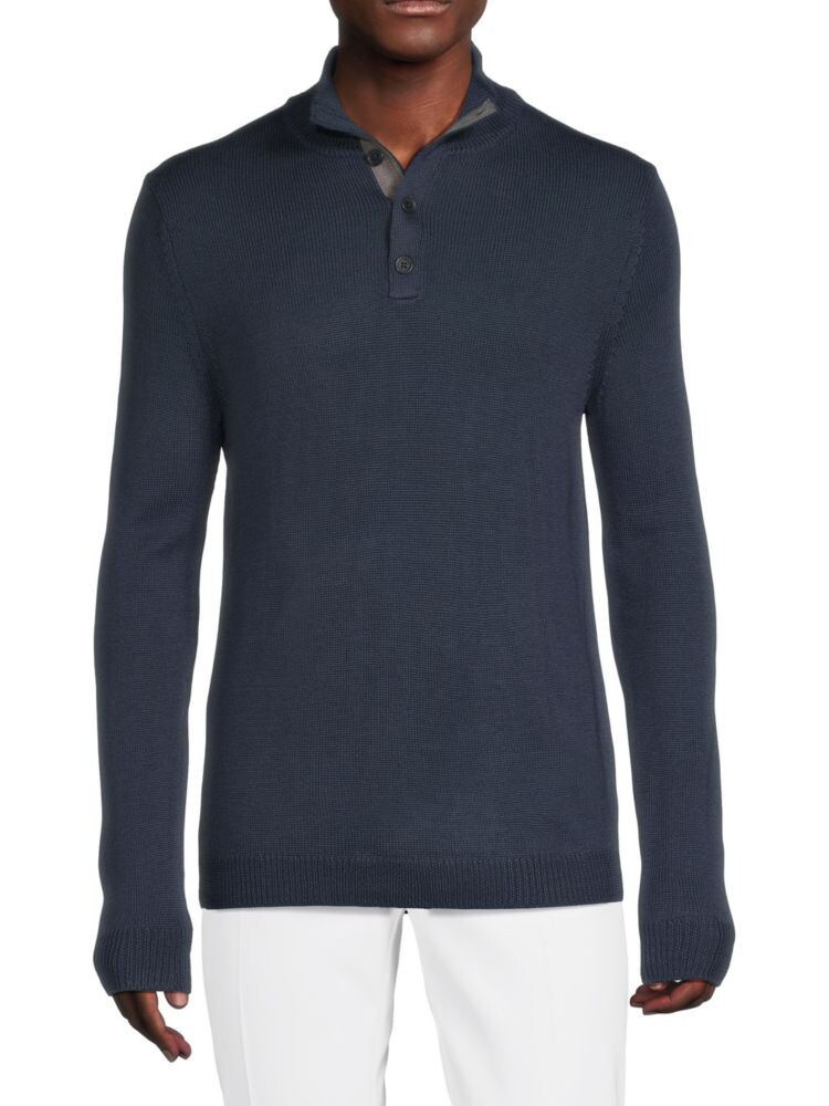 

Свитер на пуговицах из шерсти мериноса Saks Fifth Avenue, цвет Dusty Blue
