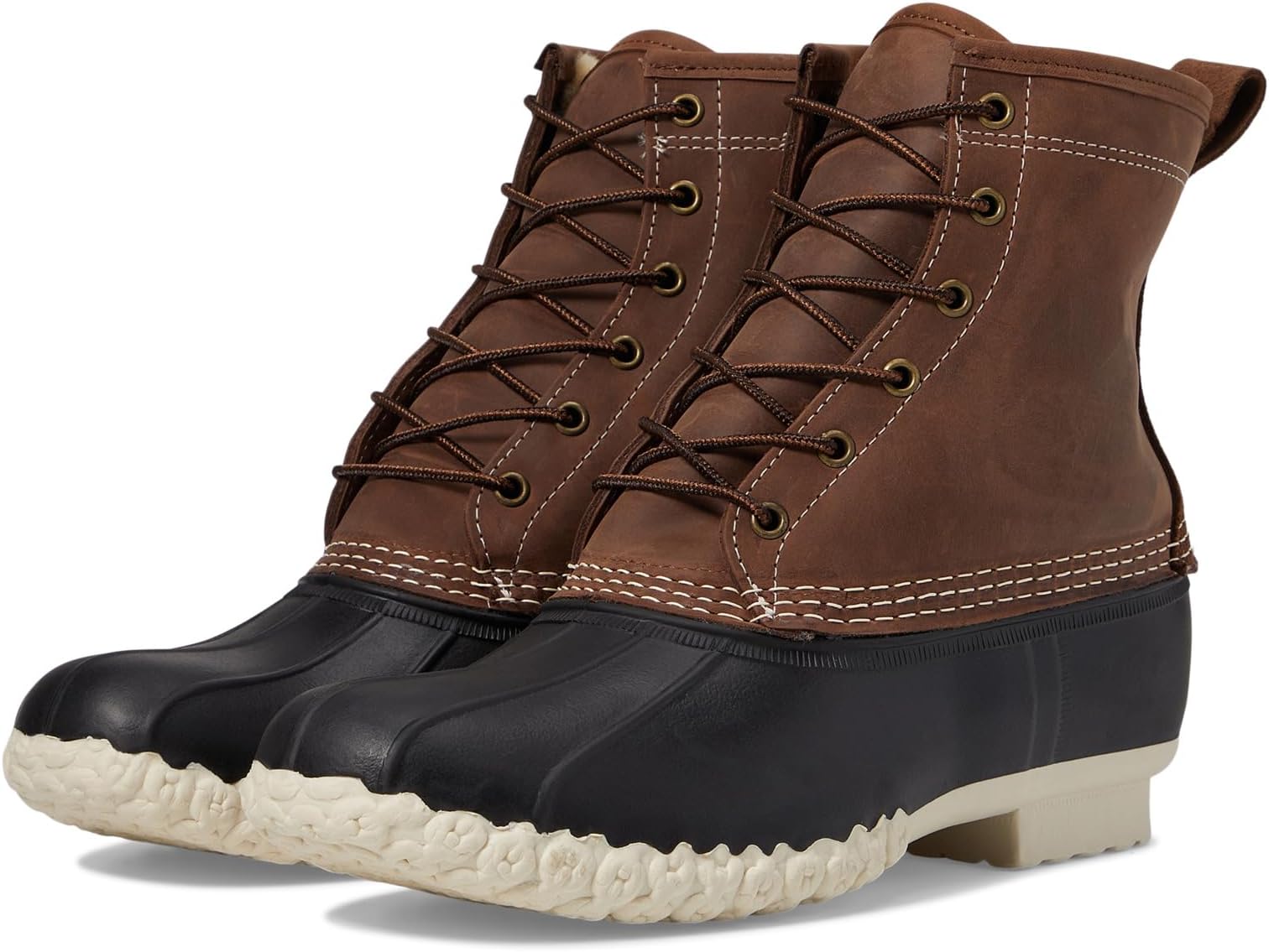 Зимние ботинки Bean Boot 8 Limited Edition Leather Shearling Lined L.L.Bean, цвет Dark Earth/Black/Natural