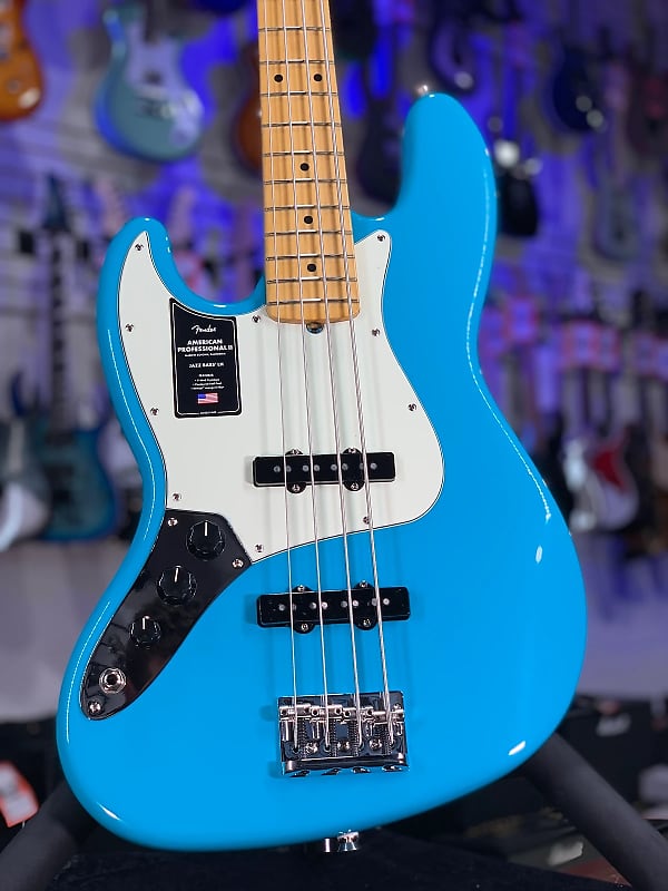 Басс гитара Fender American Professional II Jazz Bass Left-handed Miami Blue Maple Fingerboard Auth Deal! 408