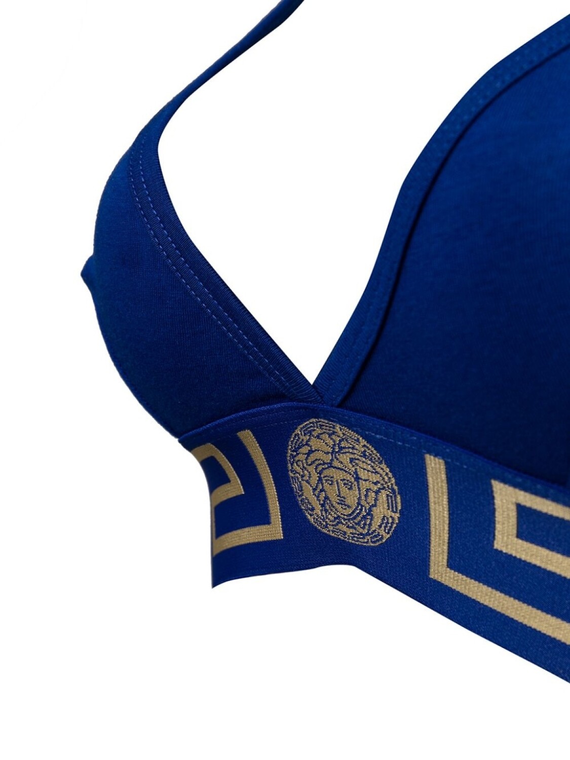 

Versace бюстгальтер-бралетт с узором Greca, синий